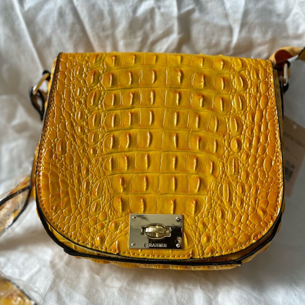 Yellow/Mustard Brahmin bag. NWT